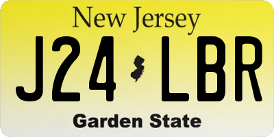 NJ license plate J24LBR