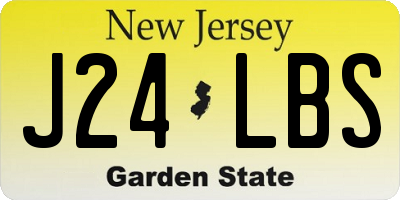 NJ license plate J24LBS