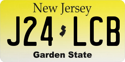 NJ license plate J24LCB