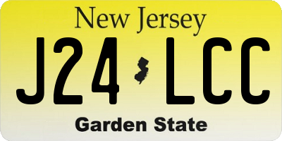 NJ license plate J24LCC