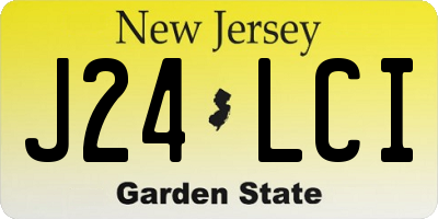 NJ license plate J24LCI