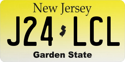 NJ license plate J24LCL