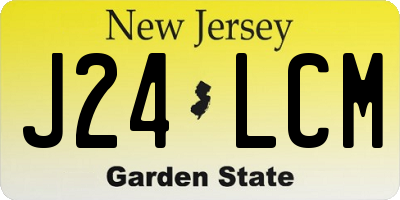NJ license plate J24LCM