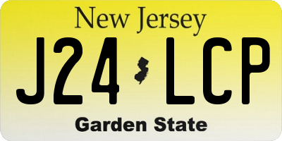 NJ license plate J24LCP