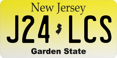 NJ license plate J24LCS