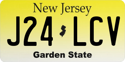 NJ license plate J24LCV