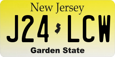 NJ license plate J24LCW