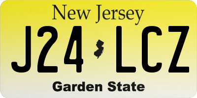 NJ license plate J24LCZ