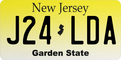 NJ license plate J24LDA