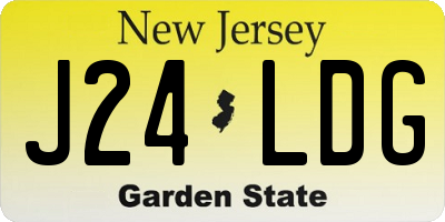 NJ license plate J24LDG
