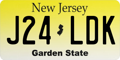 NJ license plate J24LDK