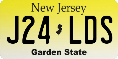 NJ license plate J24LDS