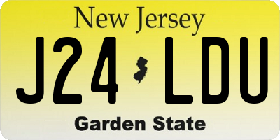 NJ license plate J24LDU