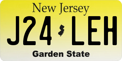 NJ license plate J24LEH