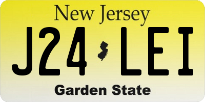 NJ license plate J24LEI