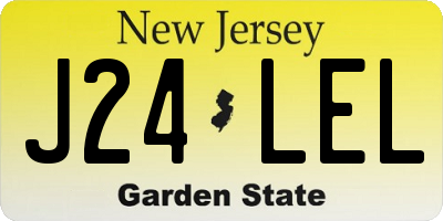 NJ license plate J24LEL