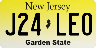 NJ license plate J24LEO