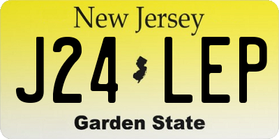 NJ license plate J24LEP