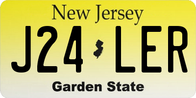 NJ license plate J24LER