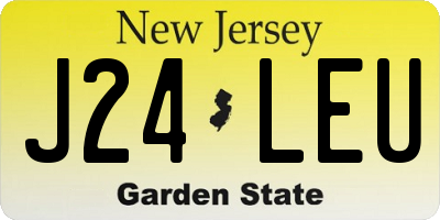 NJ license plate J24LEU