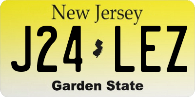 NJ license plate J24LEZ