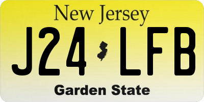 NJ license plate J24LFB