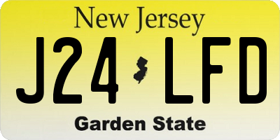 NJ license plate J24LFD