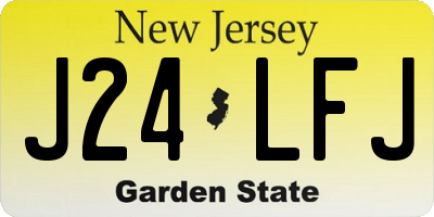 NJ license plate J24LFJ