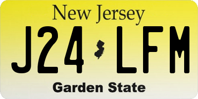 NJ license plate J24LFM