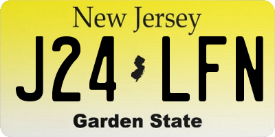 NJ license plate J24LFN