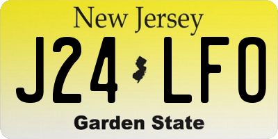 NJ license plate J24LFO