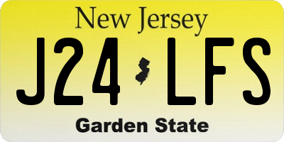 NJ license plate J24LFS