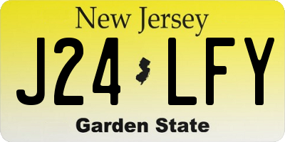 NJ license plate J24LFY