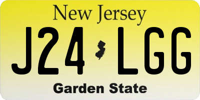 NJ license plate J24LGG