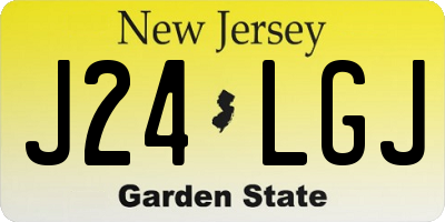 NJ license plate J24LGJ