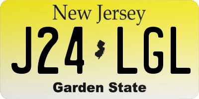 NJ license plate J24LGL