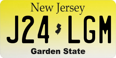 NJ license plate J24LGM