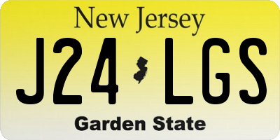 NJ license plate J24LGS
