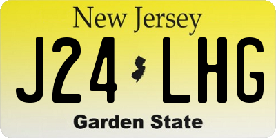 NJ license plate J24LHG