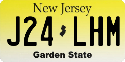 NJ license plate J24LHM