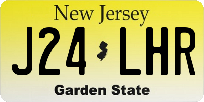 NJ license plate J24LHR