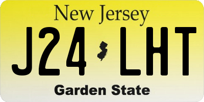 NJ license plate J24LHT