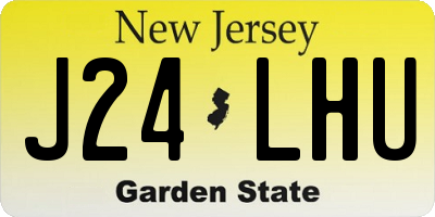 NJ license plate J24LHU