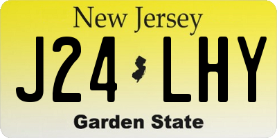 NJ license plate J24LHY