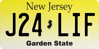NJ license plate J24LIF