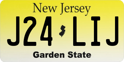 NJ license plate J24LIJ