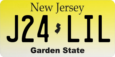 NJ license plate J24LIL