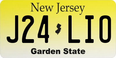 NJ license plate J24LIO
