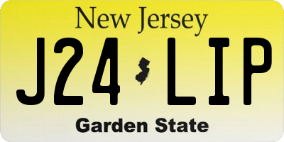 NJ license plate J24LIP