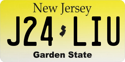 NJ license plate J24LIU